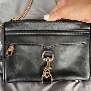 Rebecca Minkoff Mini Mac black/rose gold hardware